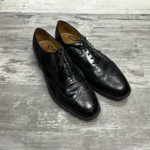 Johnston & Murphy Aristocraft Black Wingtip Oxfords 10.5 D